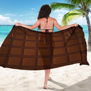 Chocolate Print Beach Sarong Wrap