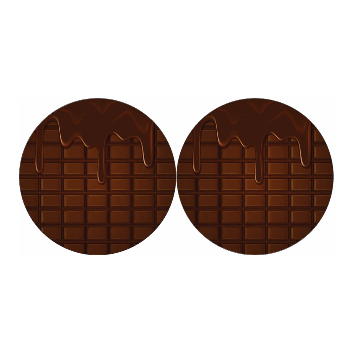 Chocolate Print Car Coasters