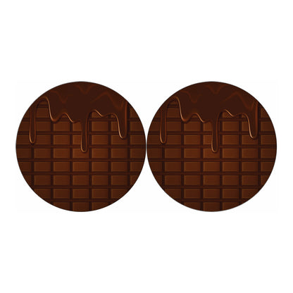 Chocolate Print Car Coasters