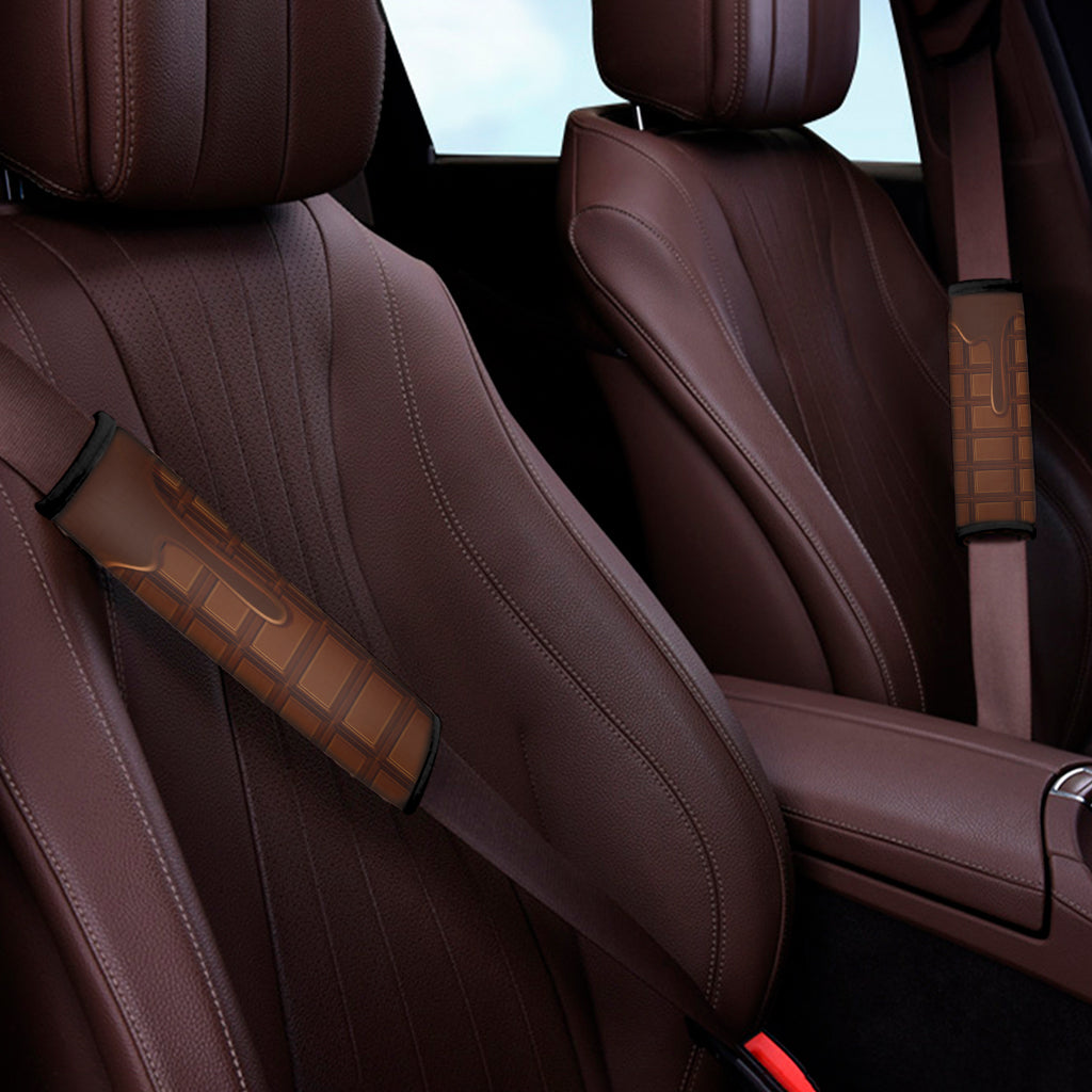 Chocolate Print Car Seat Belt Covers