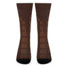 Chocolate Print Crew Socks