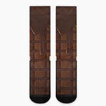 Chocolate Print Crew Socks