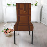 Chocolate Print Dining Chair Slipcover