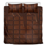 Chocolate Print Duvet Cover Bedding Set