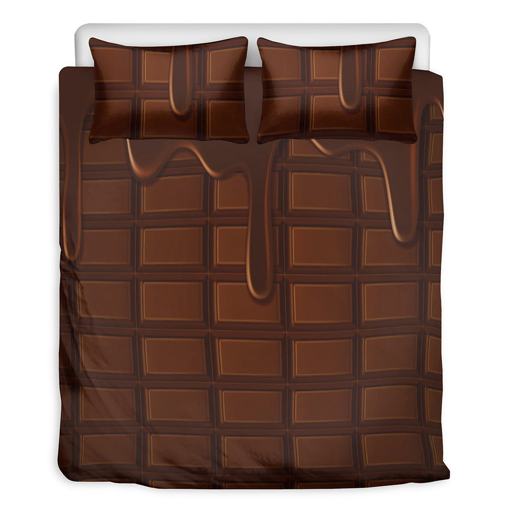 Chocolate Print Duvet Cover Bedding Set