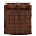 Chocolate Print Duvet Cover Bedding Set