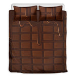 Chocolate Print Duvet Cover Bedding Set