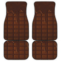 Chocolate Print Front and Back Car Floor Mats
