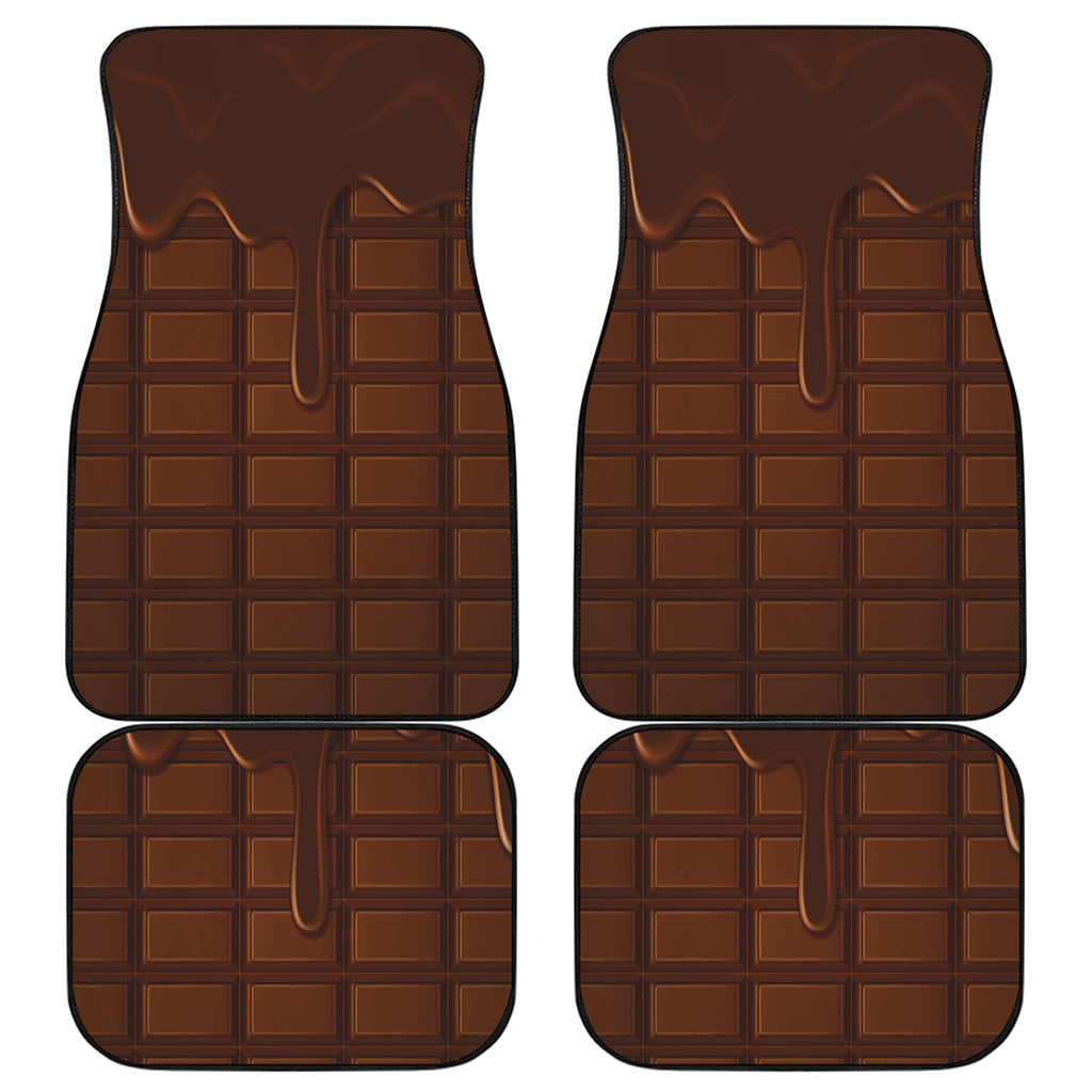 Chocolate Print Front and Back Car Floor Mats