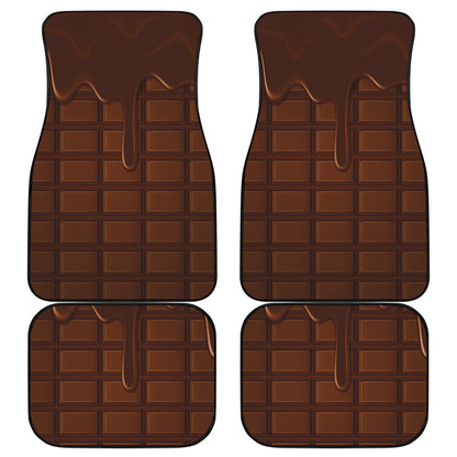 Chocolate Print Front and Back Car Floor Mats