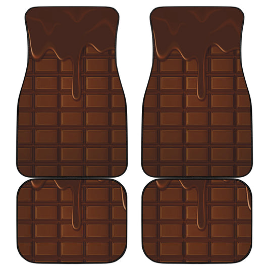 Chocolate Print Front and Back Car Floor Mats