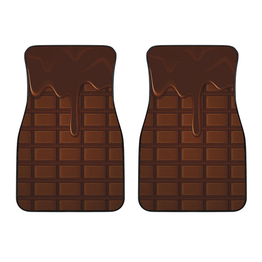 Chocolate Print Front Car Floor Mats