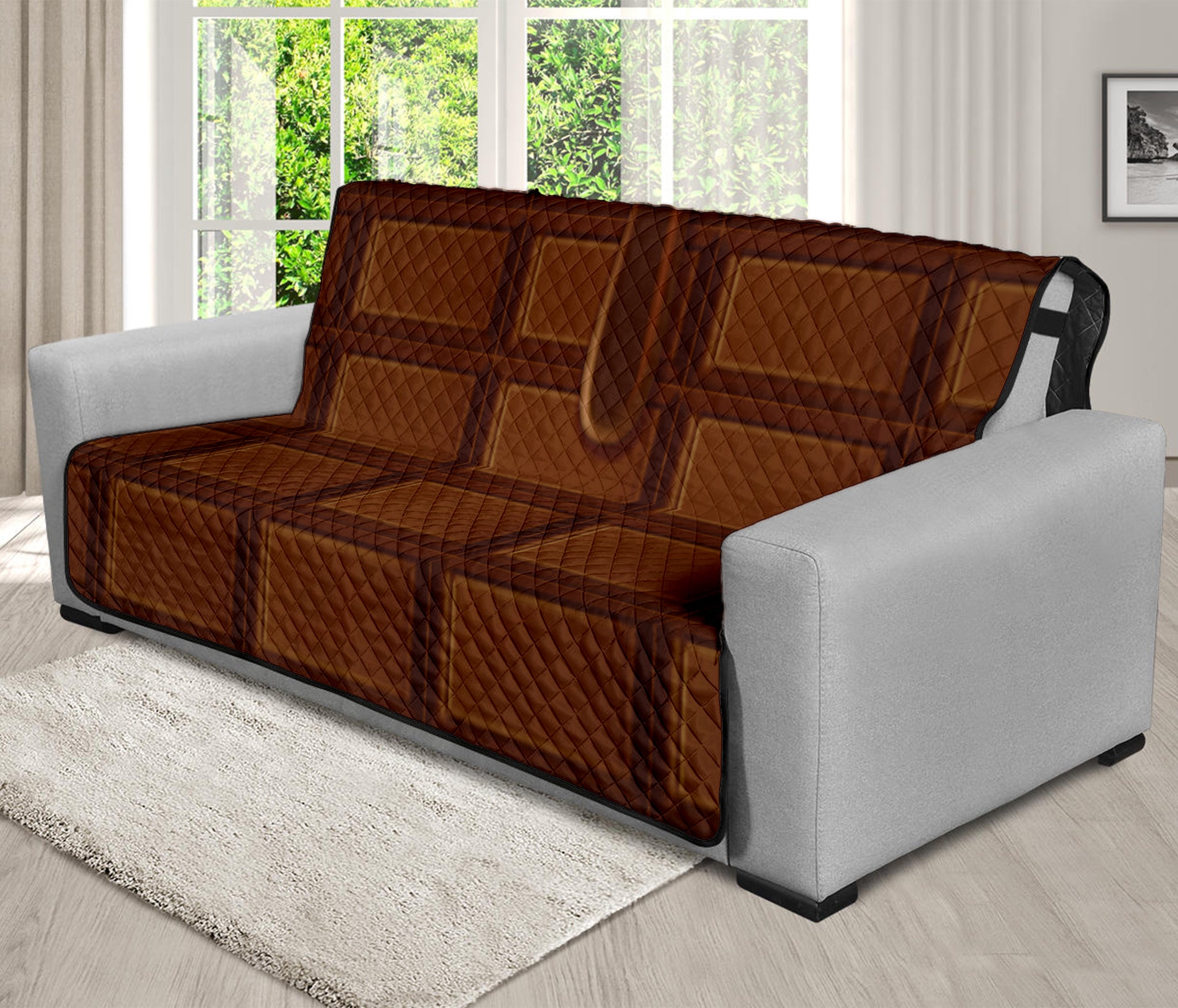 Chocolate Print Futon Protector