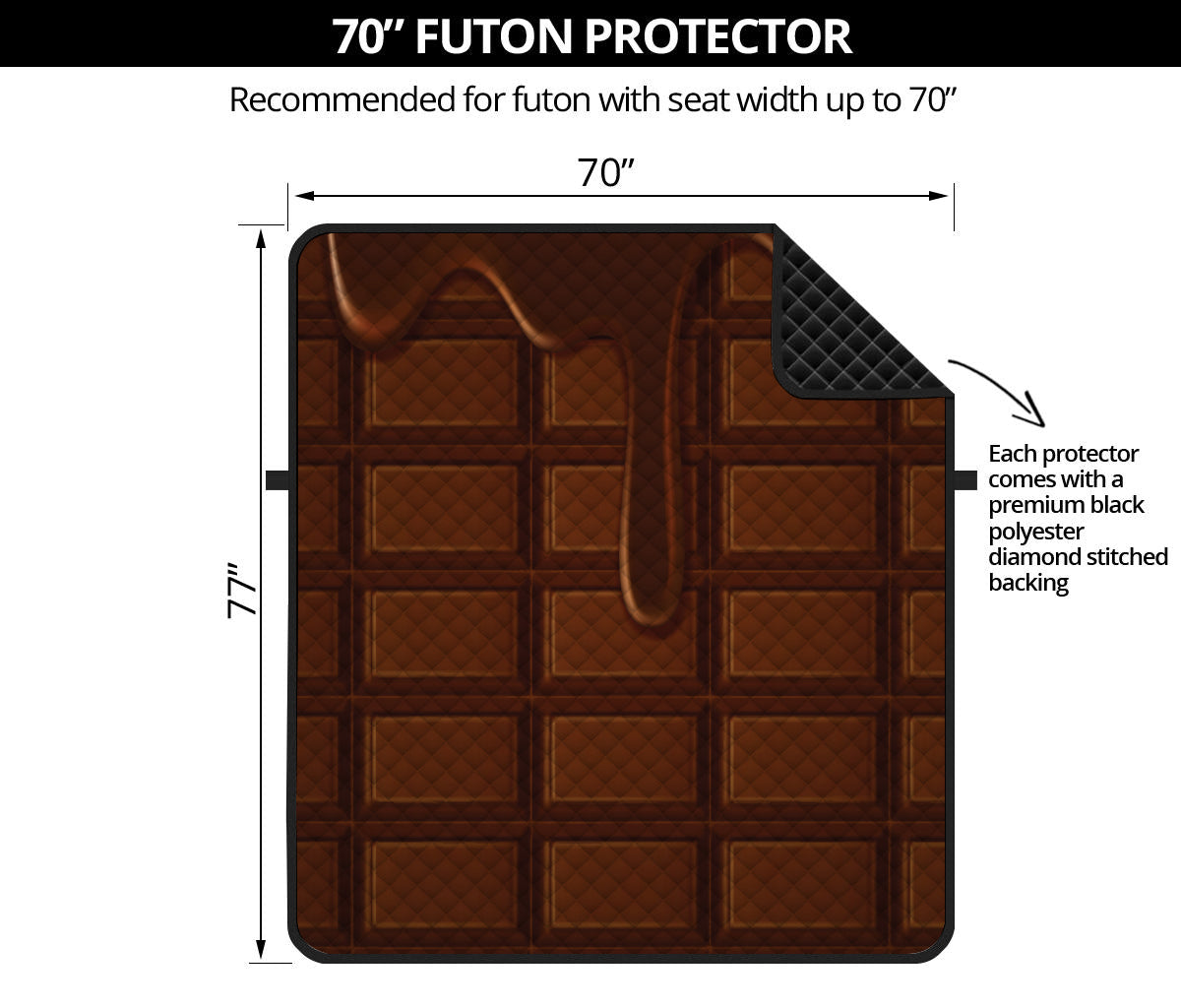 Chocolate Print Futon Protector