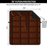 Chocolate Print Futon Protector