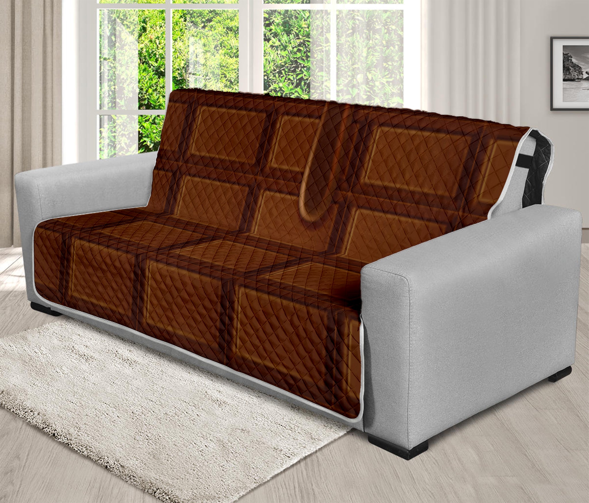 Chocolate Print Futon Protector