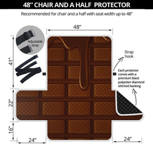 Chocolate Print Half Sofa Protector