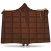 Chocolate Print Hooded Blanket