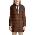 Chocolate Print Pullover Hoodie Dress