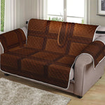 Chocolate Print Loveseat Protector