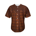 Chocolate Print Men's Baseball Jersey