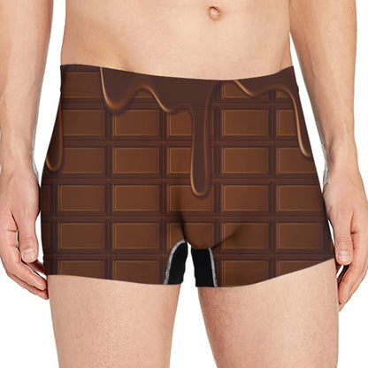 Chocolate Print Men's Boxer Briefs
