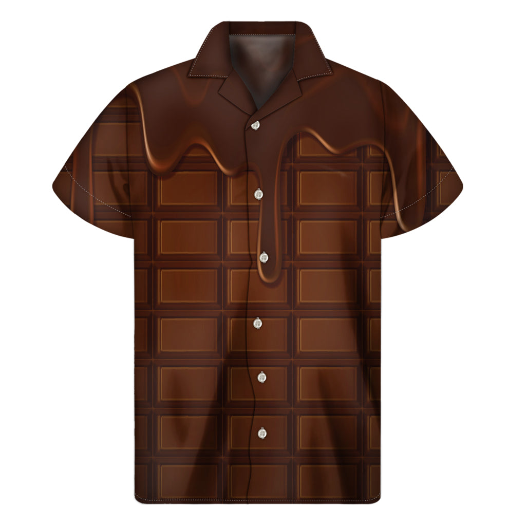 Chocolate Print Men's Short Sleeve Shirt