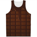 Chocolate Print Men's Tank Top