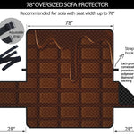 Chocolate Print Oversized Sofa Protector