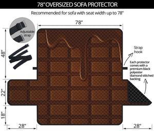 Chocolate Print Oversized Sofa Protector