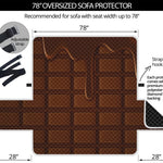 Chocolate Print Oversized Sofa Protector