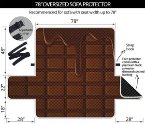 Chocolate Print Oversized Sofa Protector