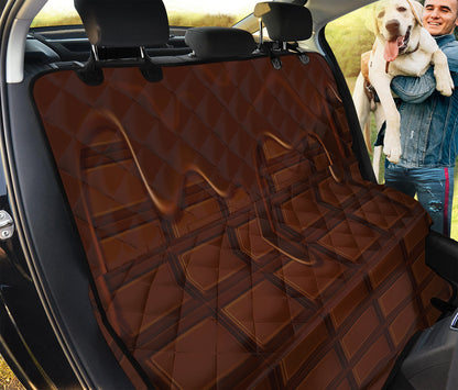 Chocolate Print Pet Car Back Seat Cover