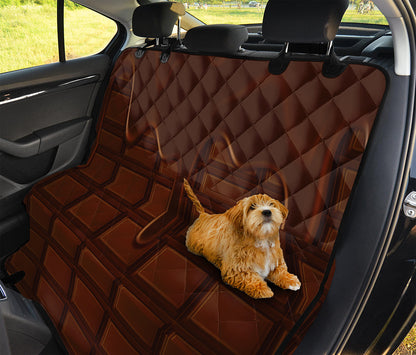 Chocolate Print Pet Car Back Seat Cover