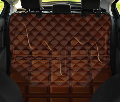 Chocolate Print Pet Car Back Seat Cover