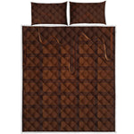 Chocolate Print Quilt Bed Set