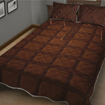 Chocolate Print Quilt Bed Set