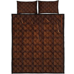 Chocolate Print Quilt Bed Set