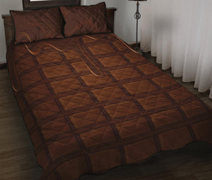 Chocolate Print Quilt Bed Set