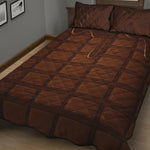 Chocolate Print Quilt Bed Set