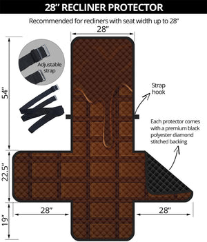 Chocolate Print Recliner Protector