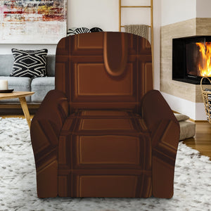 Chocolate Print Recliner Slipcover