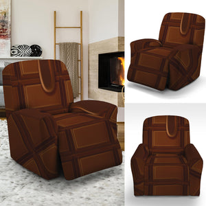 Chocolate Print Recliner Slipcover