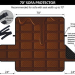 Chocolate Print Sofa Protector