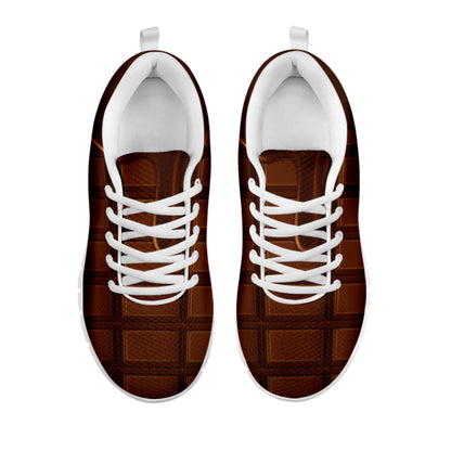 Chocolate Print White Sneakers