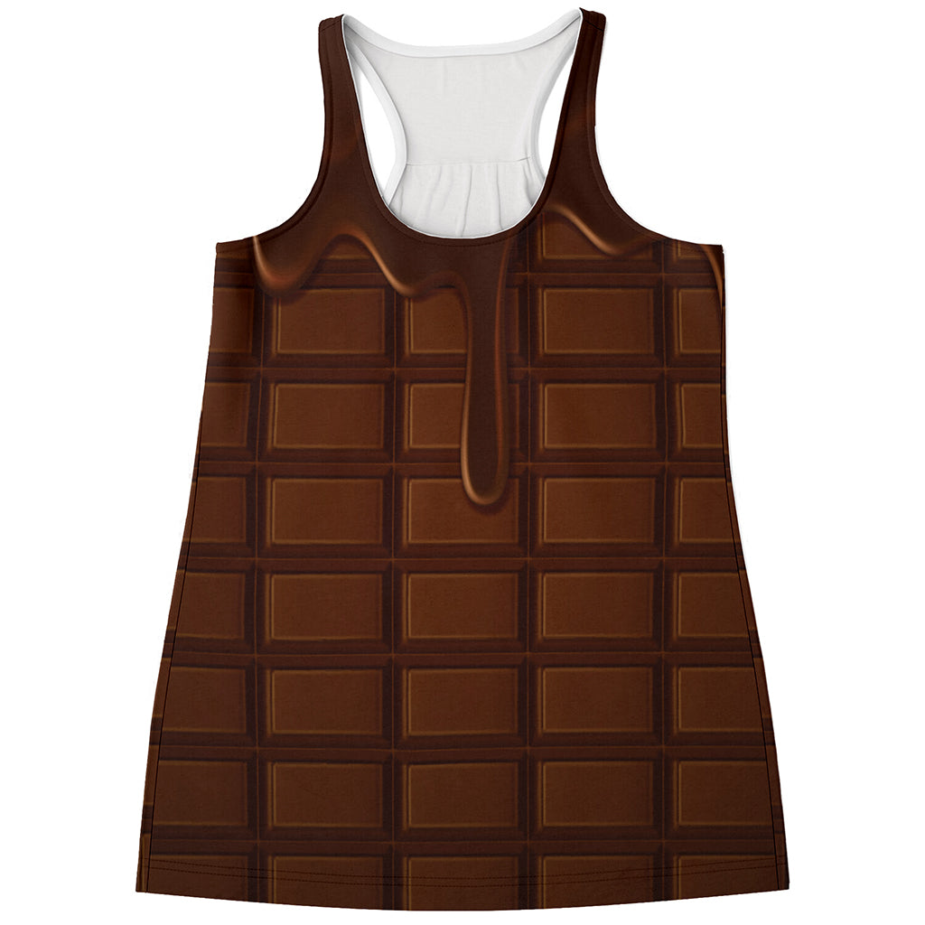 Chocolate Print Women's Racerback Tank Top