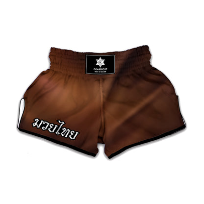 Chocolate Texture Print Muay Thai Boxing Shorts