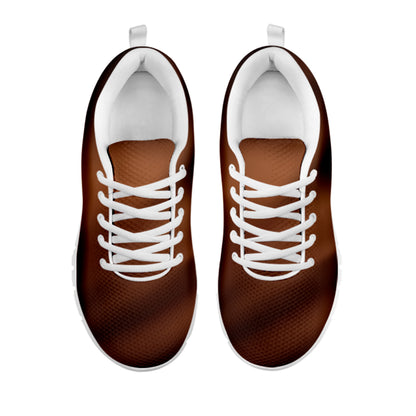 Chocolate Texture Print White Sneakers