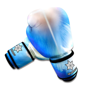 Christian Cross And White Doves Print Boxing Gloves