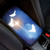 Christian Cross And White Doves Print Car Center Console Cover